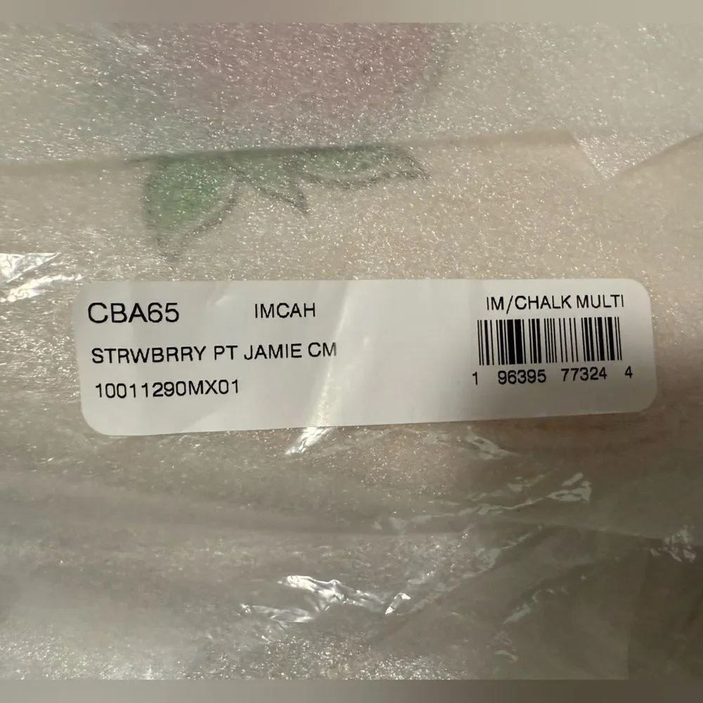Coach Cream “Jamie” Crossbody Camera Bag with Strawberry Design!